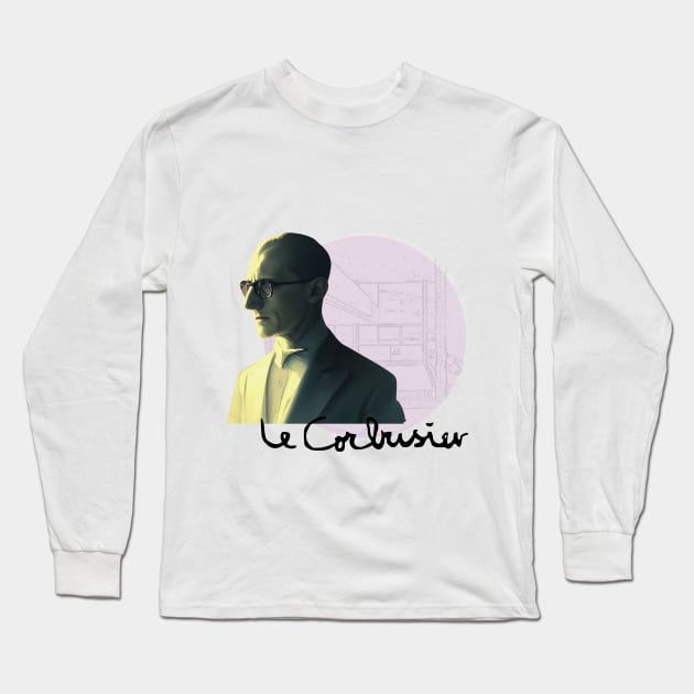 Le Corbusier Long Sleeve T-Shirt by The Design Club